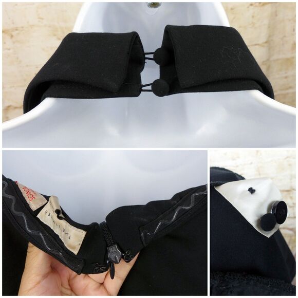 The Limited Scandal Collection Halter Jumpsuit Women 4 Black Wide Legs Altered - Picture 12 of 15